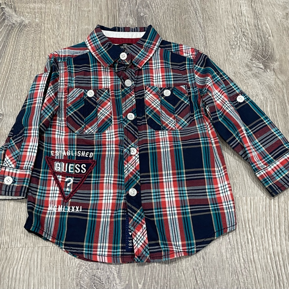 Baby Guess Boys Buttoned Down Shirt 18 Month Shirt OC14